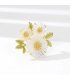 XSB162 - White Floral Saree Brooch